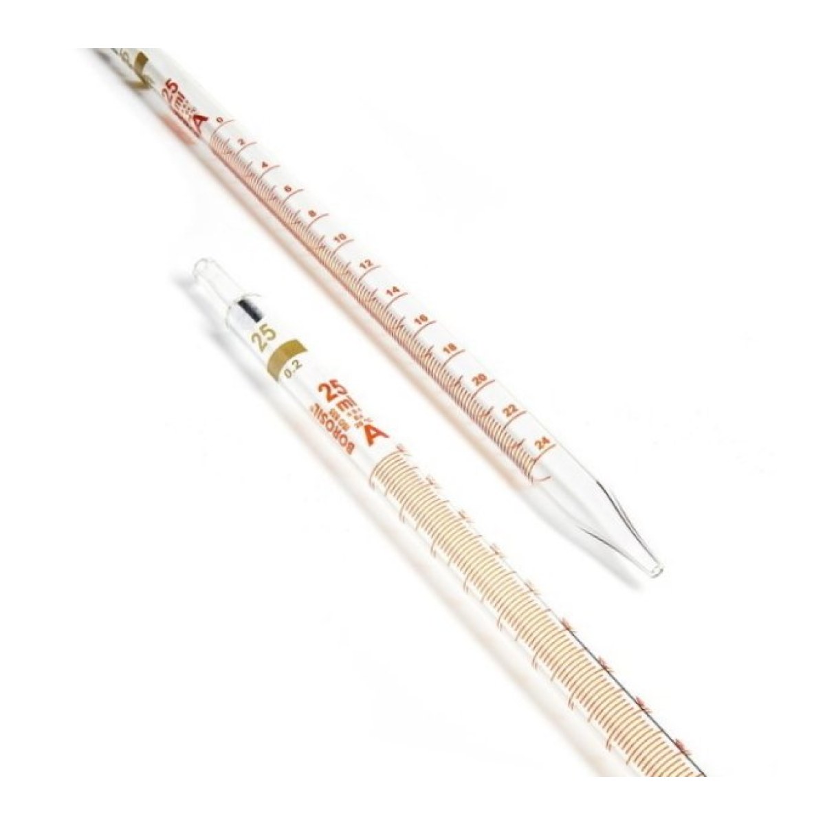 Borosil Cam Dereceli Pipet 25 ml - Serolojik Pipet - Class A