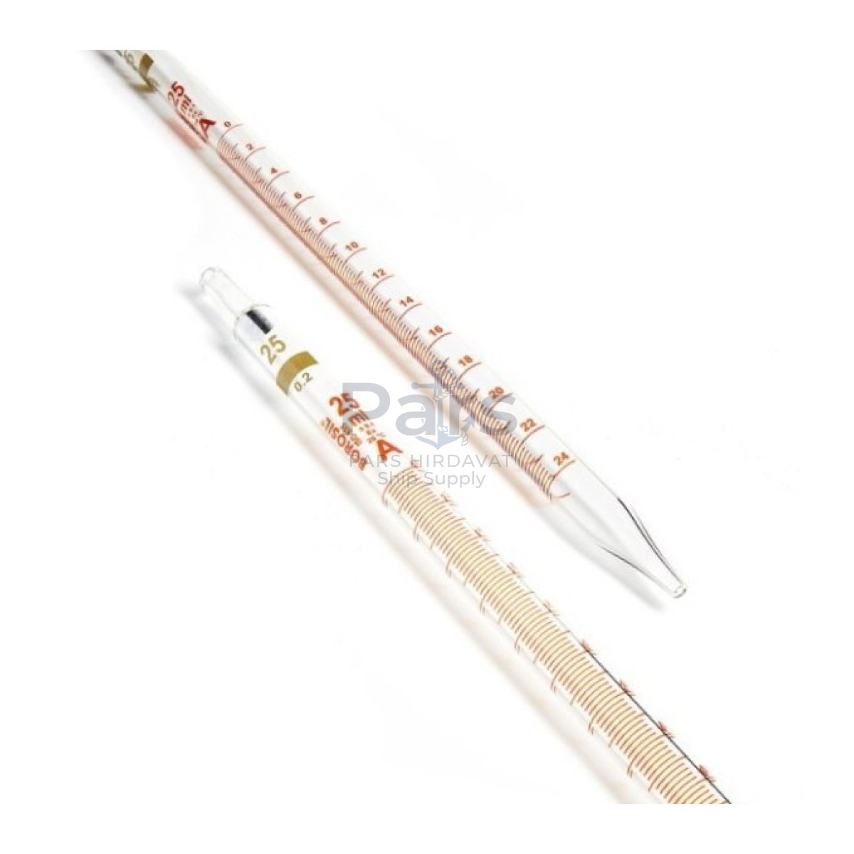 Borosil Cam Dereceli Pipet 25 ml - Serolojik Pipet - Class A