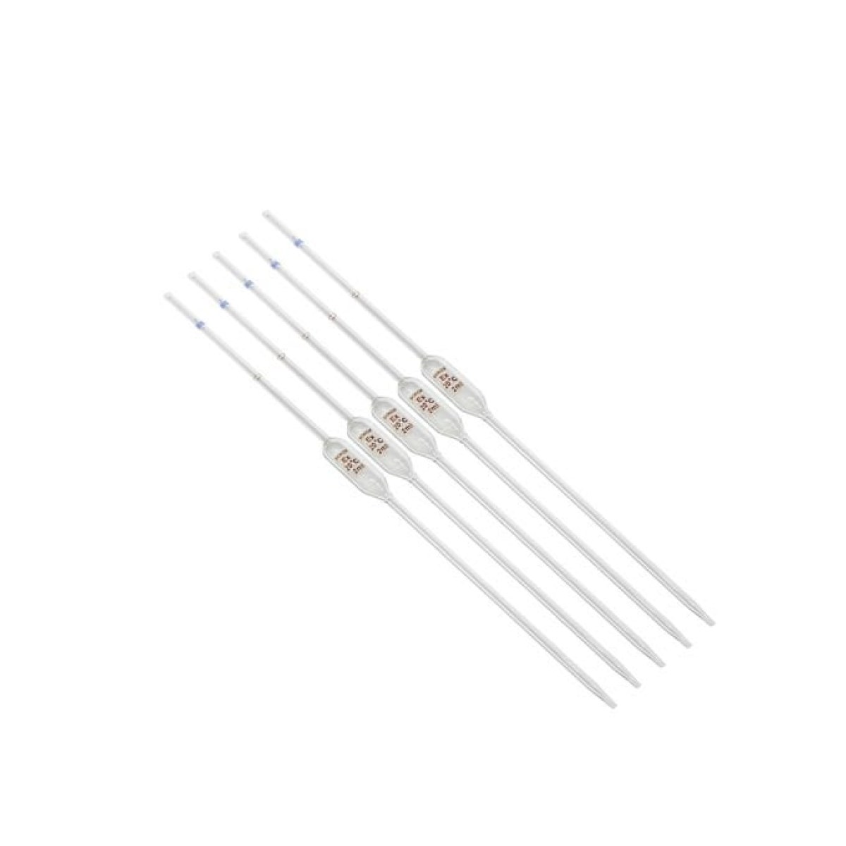 Borox Cam Bullu Pipet 2 ml - 5pcs-paket - Volumetrik Pipet