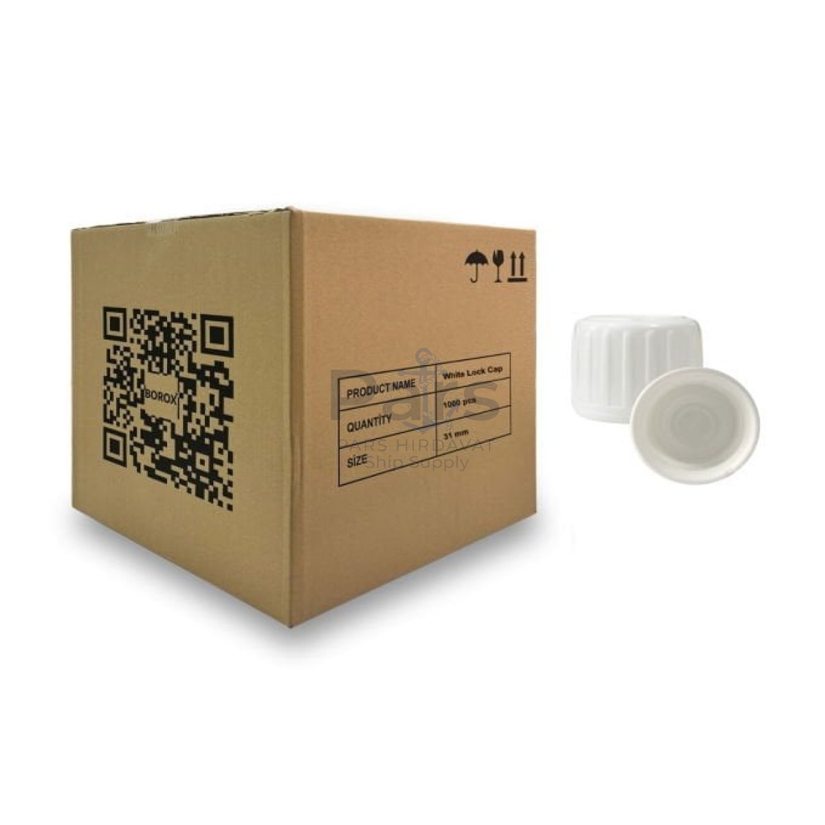 31pp White Kilitli Kapak - PE Gasketlı - 31 mm Ağızlı Şişeler İçin Uygundur - 1000 pcs Toptan