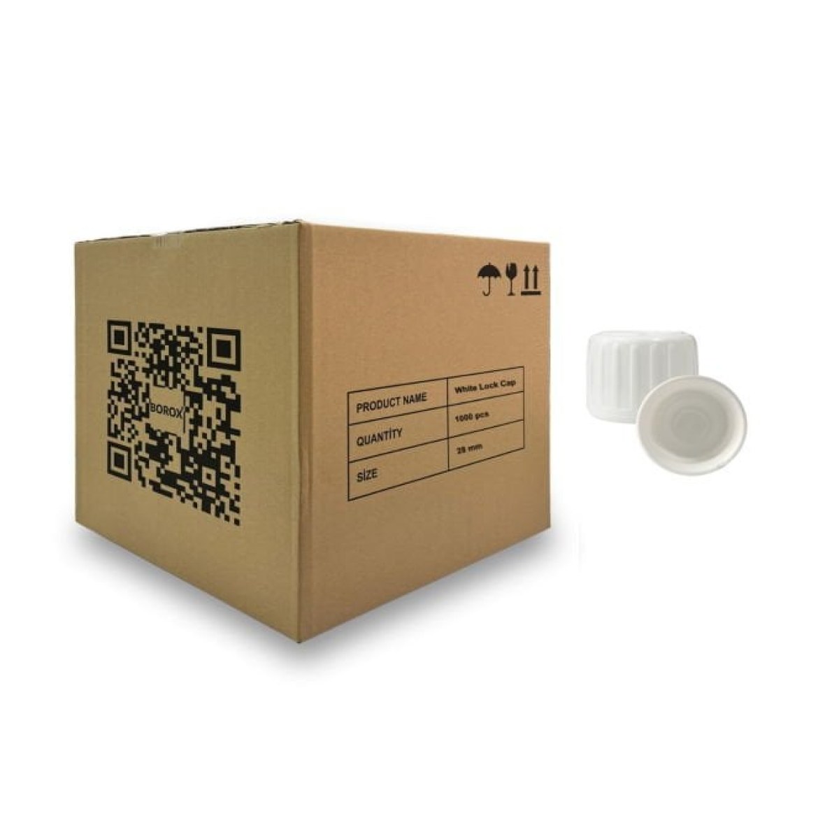 28pp White Kilitli Kapak - PE Gasketlı - 28 mm Ağızlı Şişeler İçin Uygundur - 1000 pcs Toptan