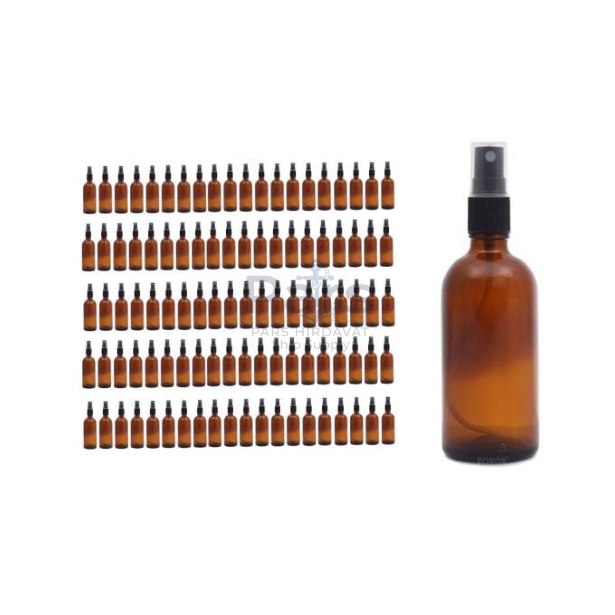 Borox Amber Cam Sprey Şişesi 50 ml - Sprey Kolonya Şişe 100lü