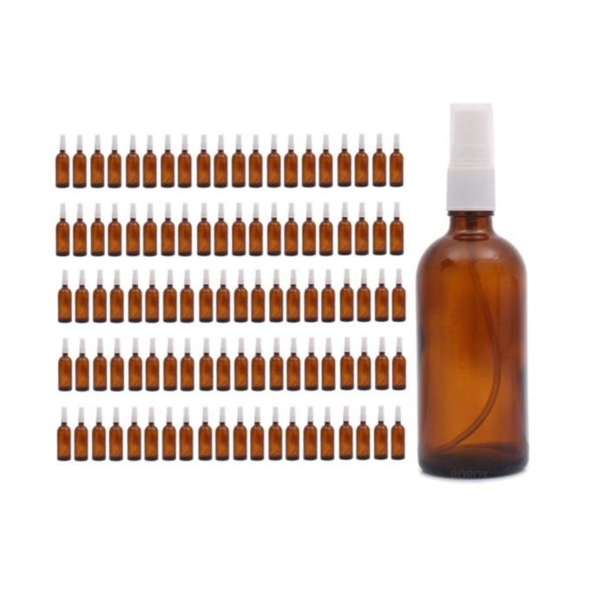 Borox Amber Cam Sprey Şişesi 100ml - Sprey Kolonya Şişe 100lü