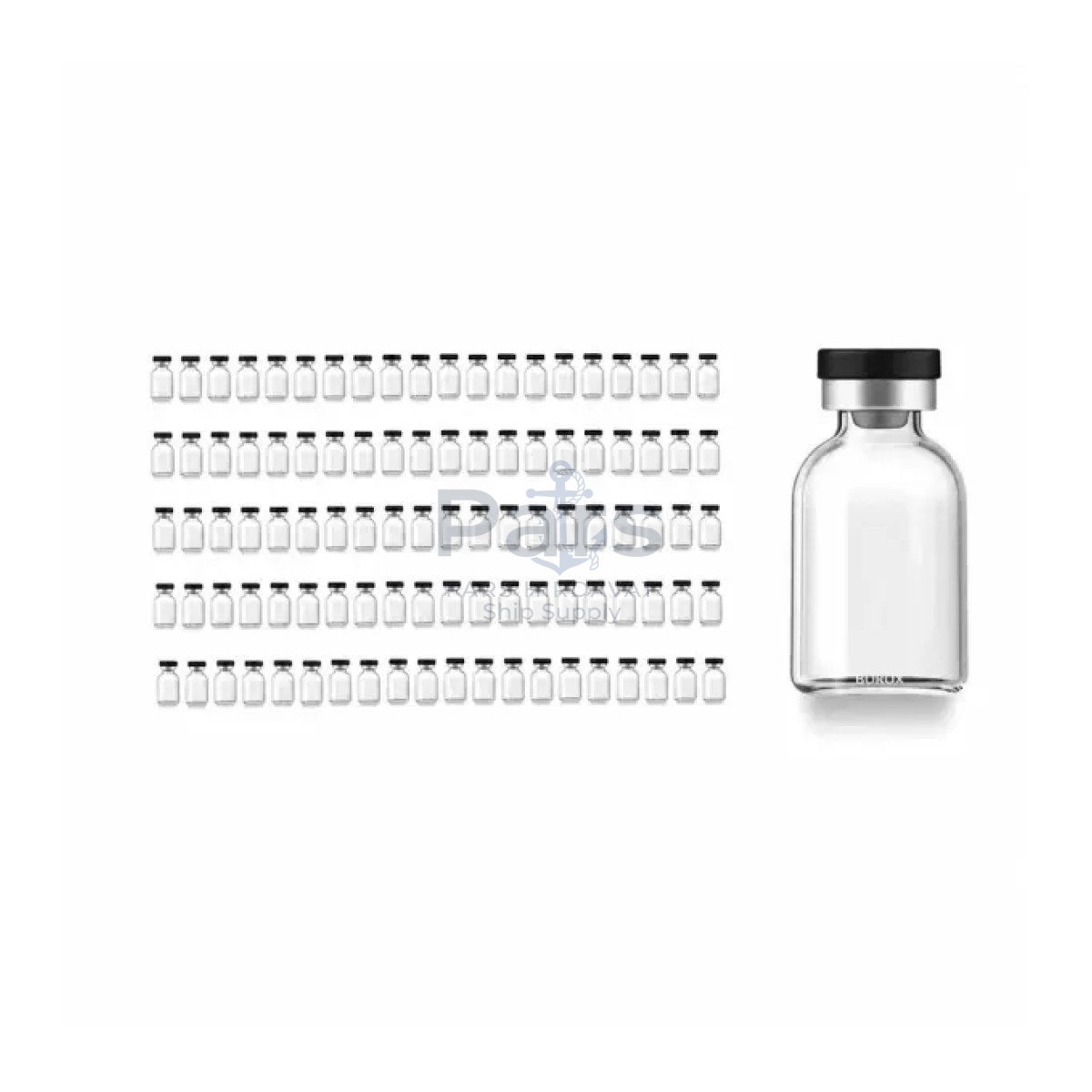 Borox Kapaklı Tıpalı Cam Şişe 25ml - Flakon Şişe 25cc - 100 pcs Toptan