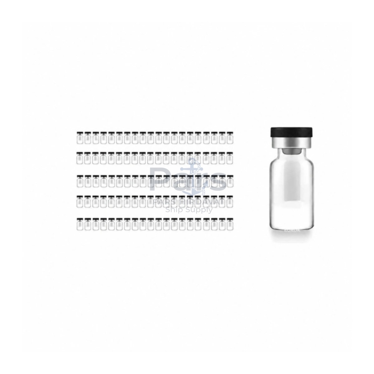 Borox Kapaklı Tıpalı Cam Şişe 10ml - Crimp Vial ND20 - Şeffaf - Dibi Düz - 100 pcs/Paket
