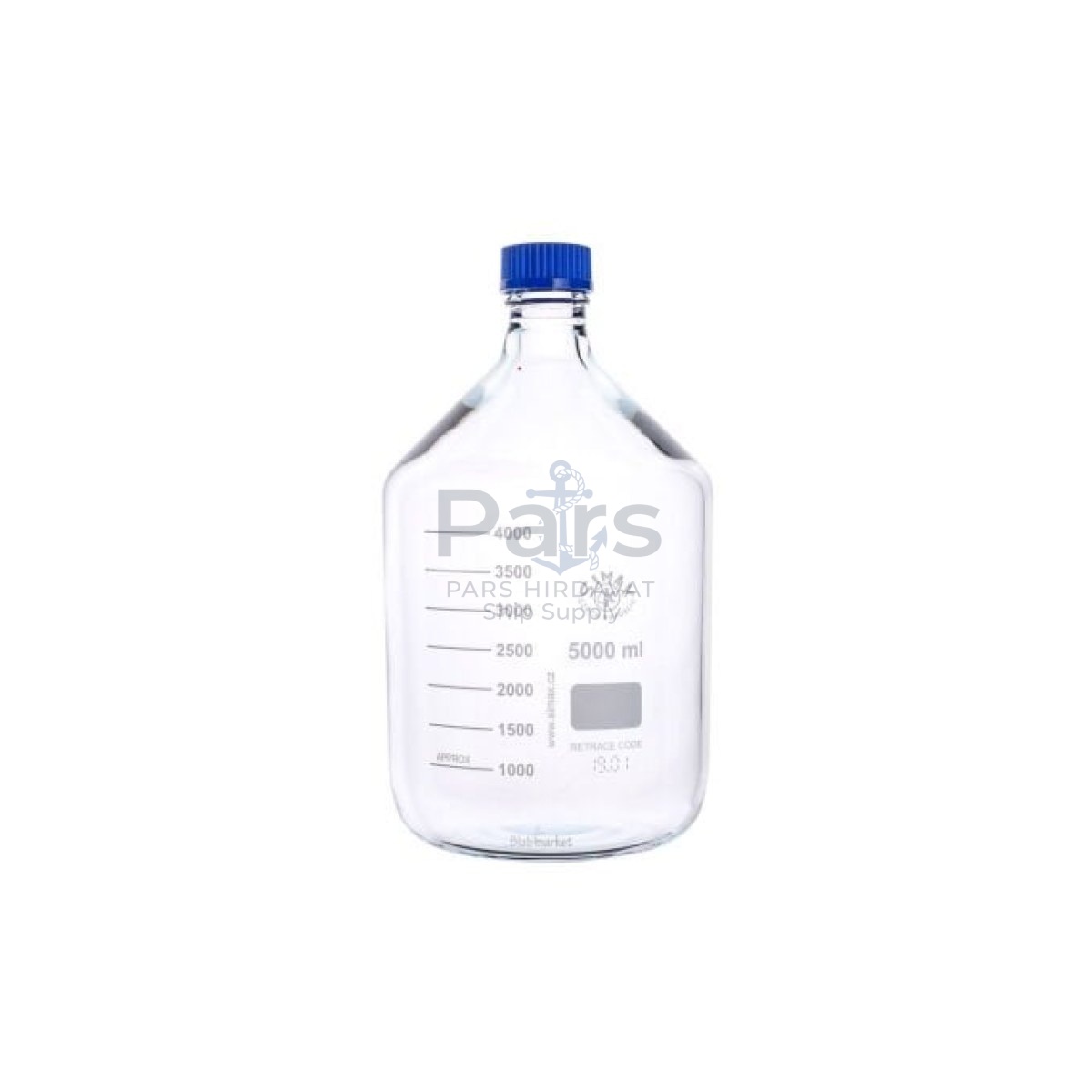 Simax Cam Otoklav Şişe 5000 ml - Vida Kapaklı Boş Şişe