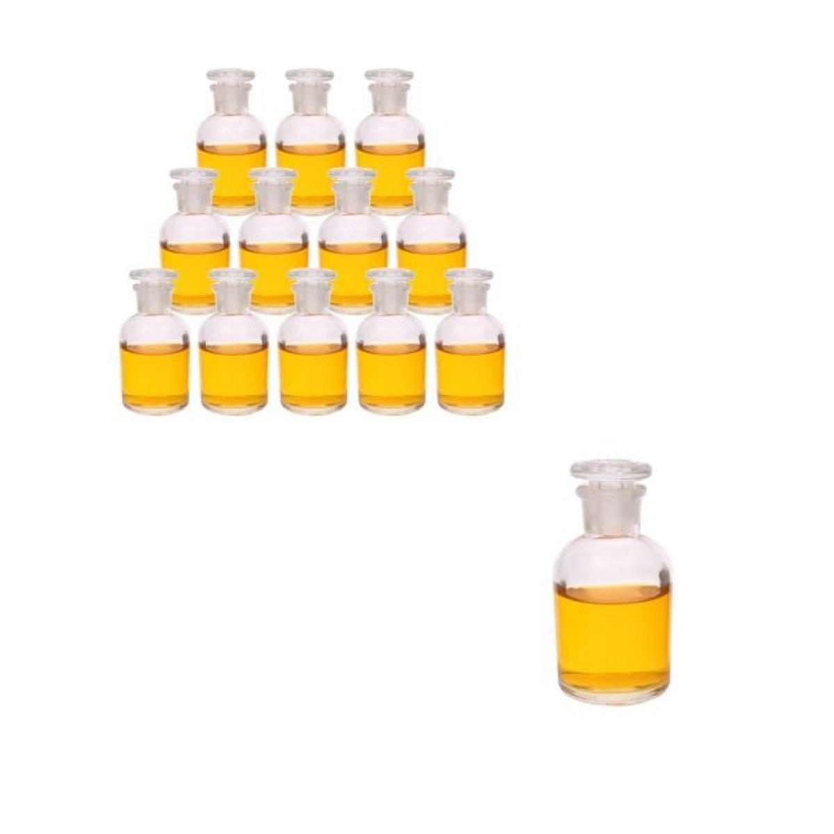 Borox Cam Miyar Şişe 30ml - Şilifli Tıpalı Şişe 30cc 12 pcs