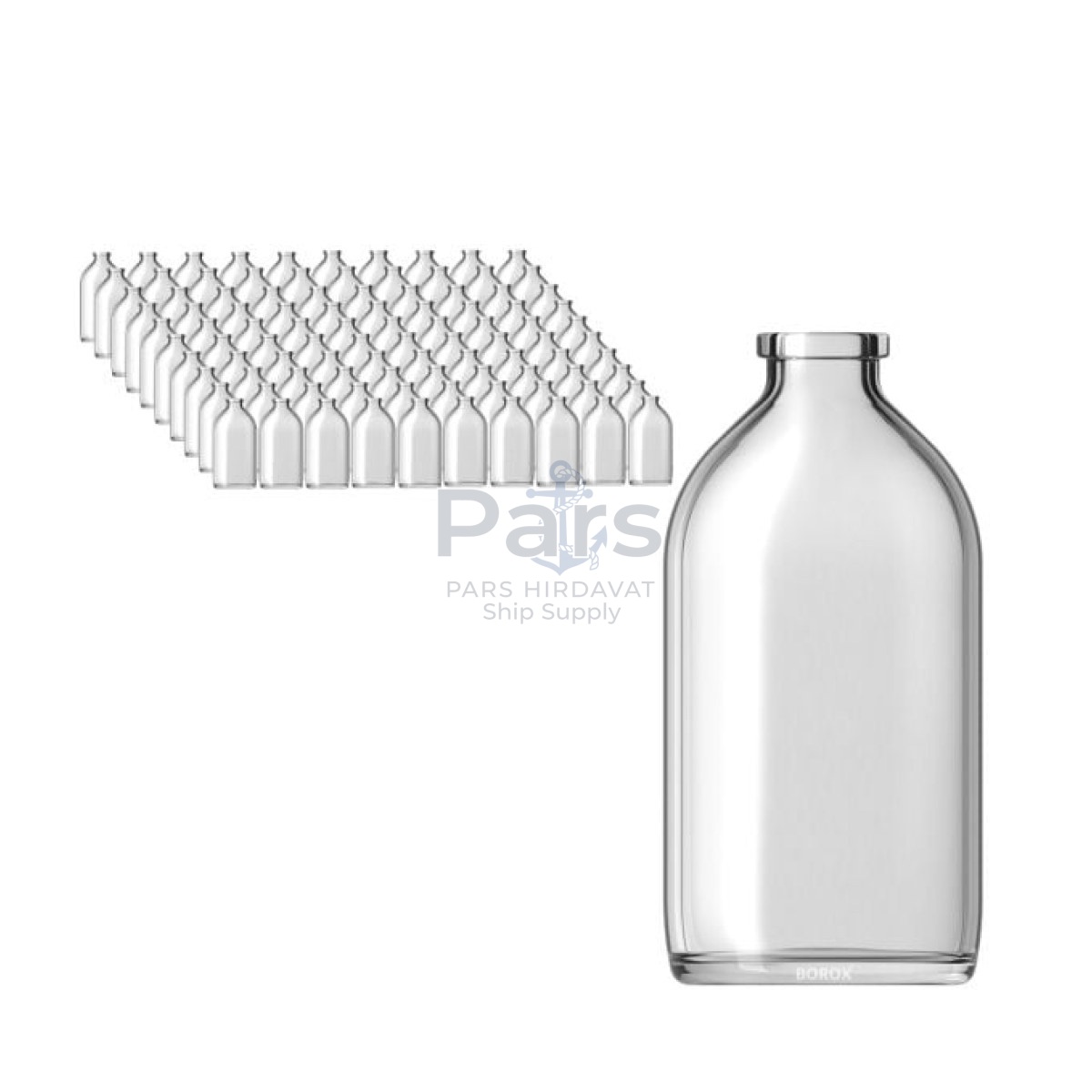 Borox Cam Şişe 100ml - Flakon Şişe 100cc - Vial 100pcs
