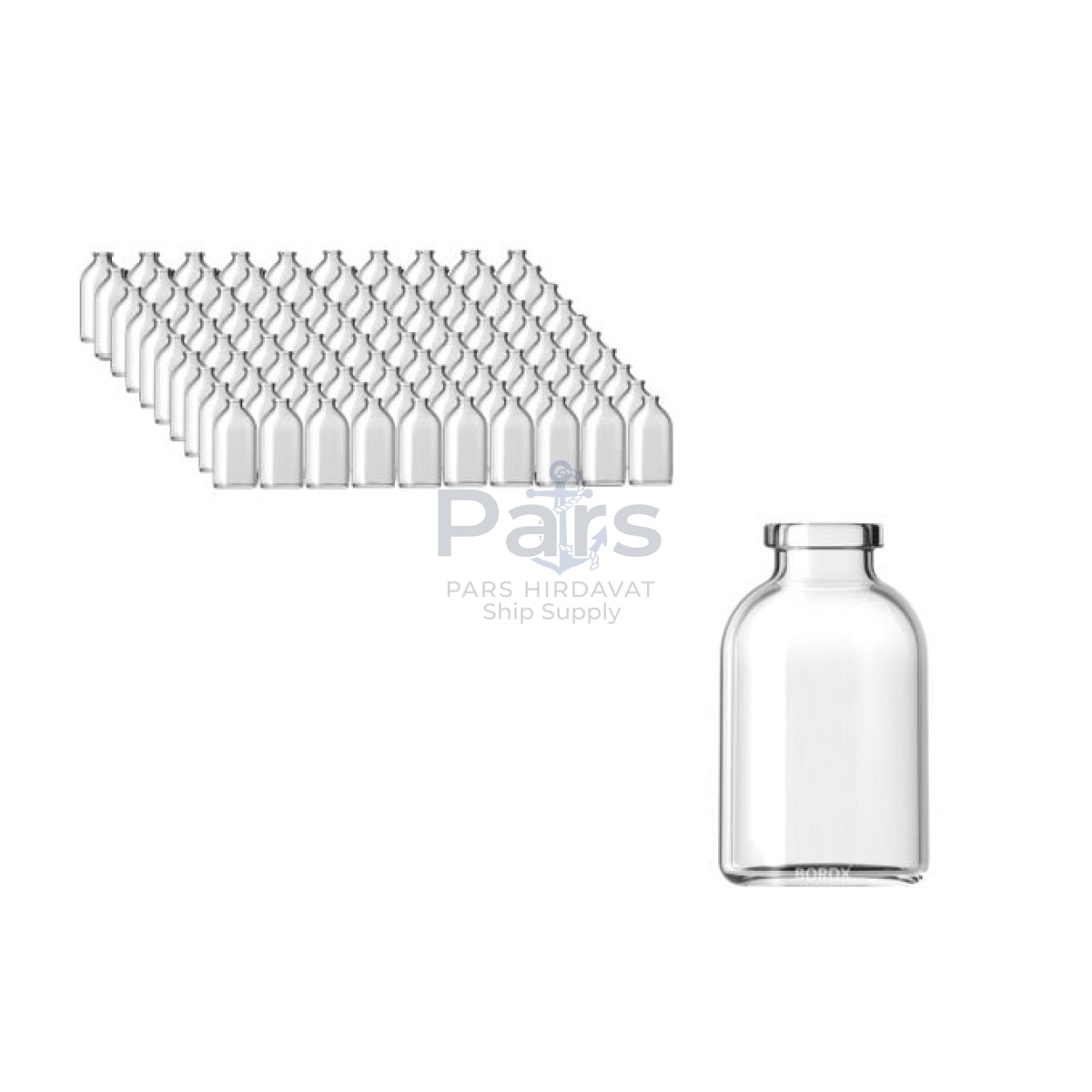Borox Cam Şişe 25ml - Flakon Şişe 25cc - Vial 100pcs