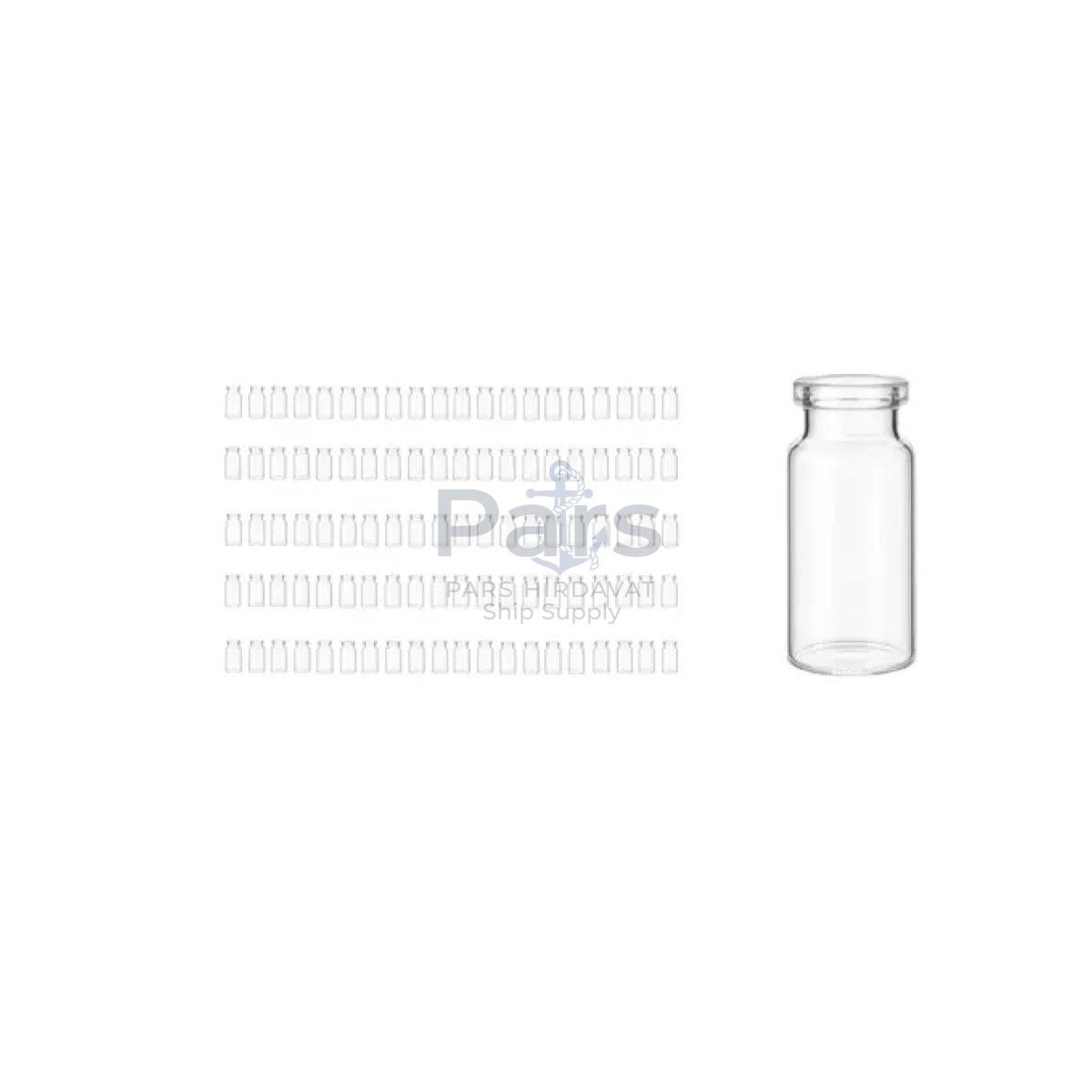 Borox Cam Şişe 10ml - Crimp Vial ND20 - Şeffaf - Dibi Düz - 100 pcs/Paket