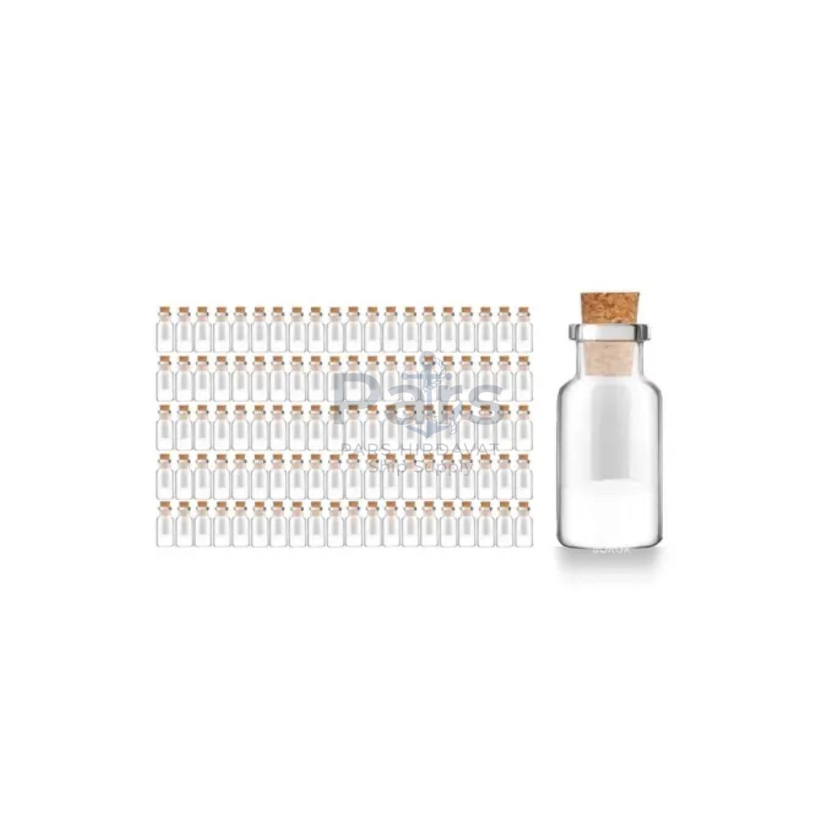 Borox Mantar Tıpalı Cam Şişe - Süs Hediyelik Mini Şişe 10 ml - Tıpalı Küçük Şişe 100 pcs/Paket