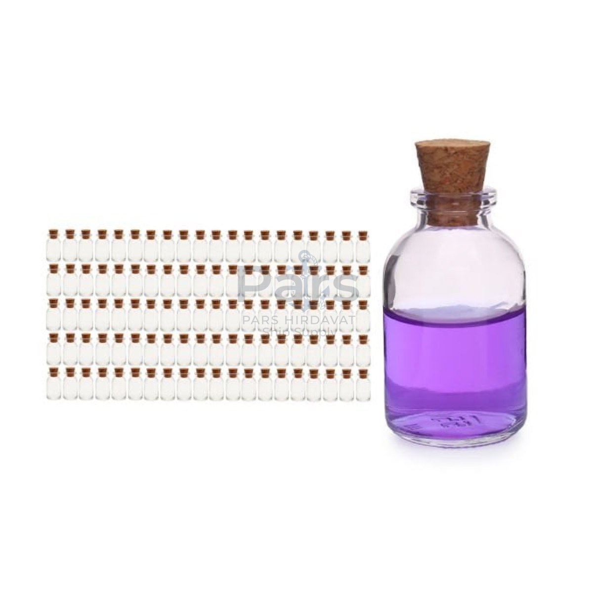 Borox Mantar Tıpalı Cam Şişe - Süs Hediyelik Mini Şişe 25 ml - Tıpalı Küçük Şişe 100 pcs/Paket