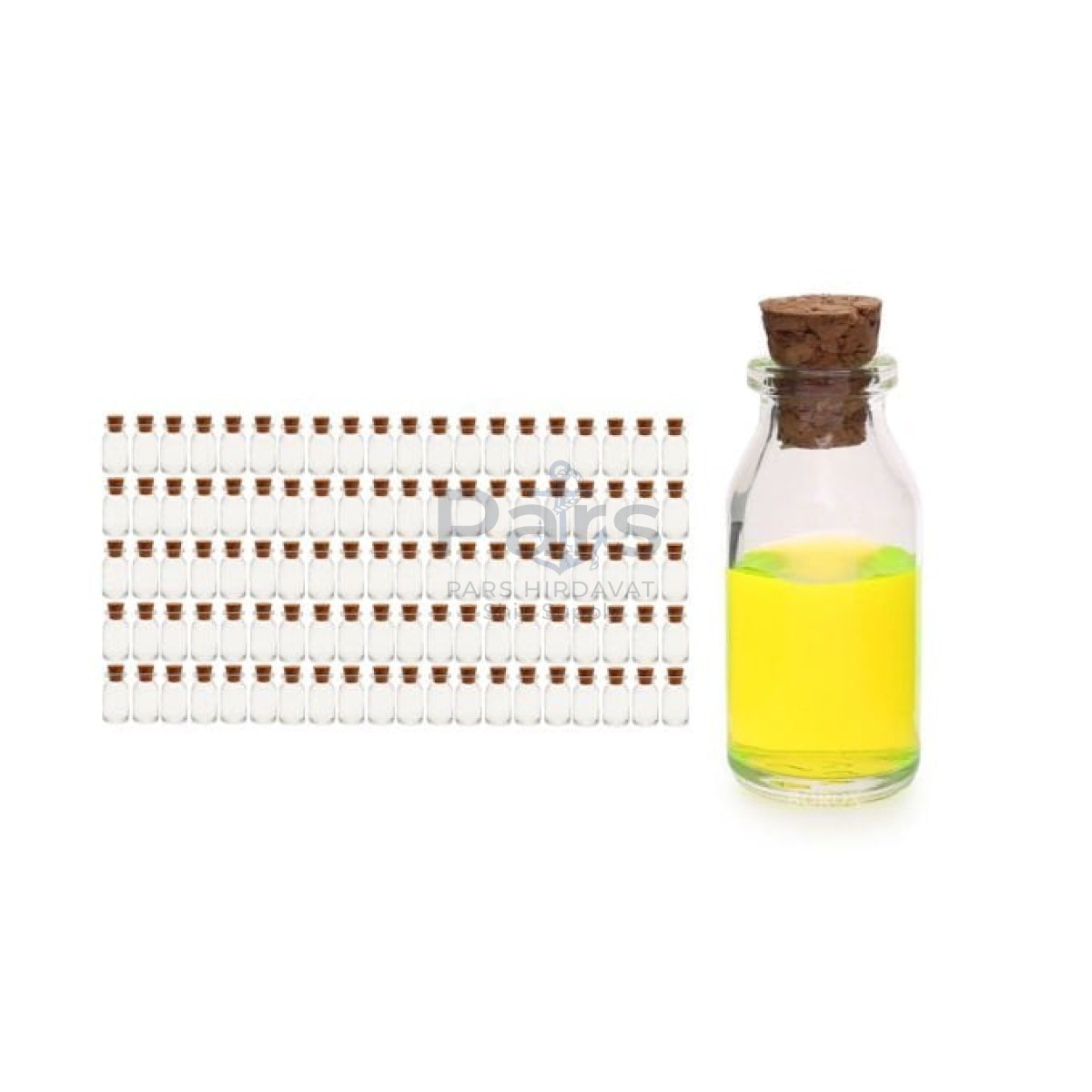 Borox Mantar Tıpalı Cam Şişe - Süs Hediyelik Mini Şişe 15 ml - Tıpalı Küçük Şişe 100 pcs/Paket