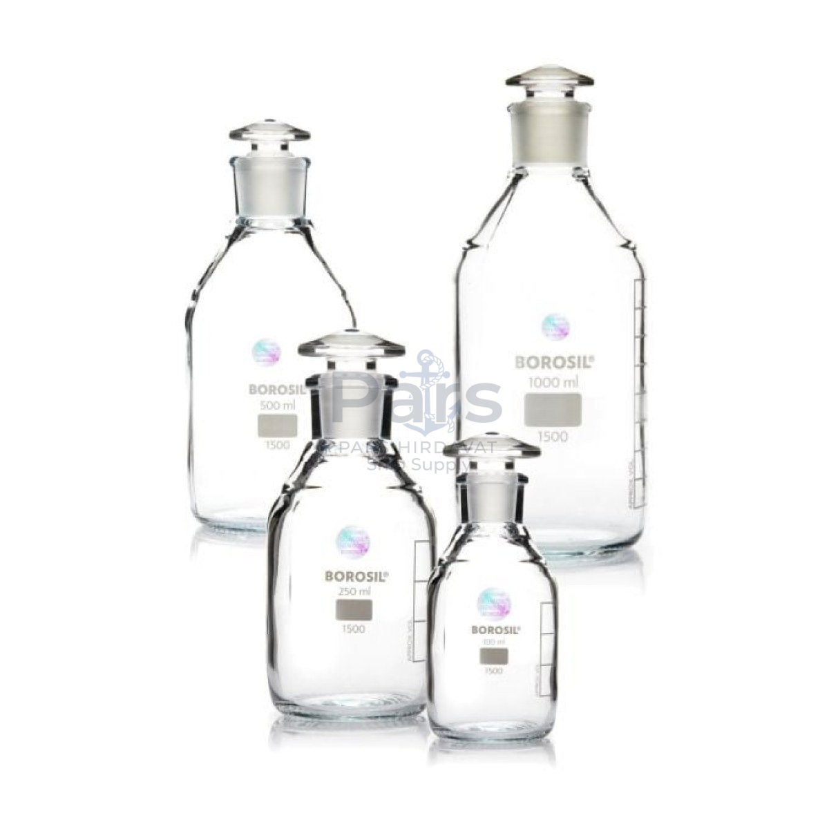 Borosil Cam Miyar Şişe 2000 ml - Cam Tıpalı Şişe 2 Litre