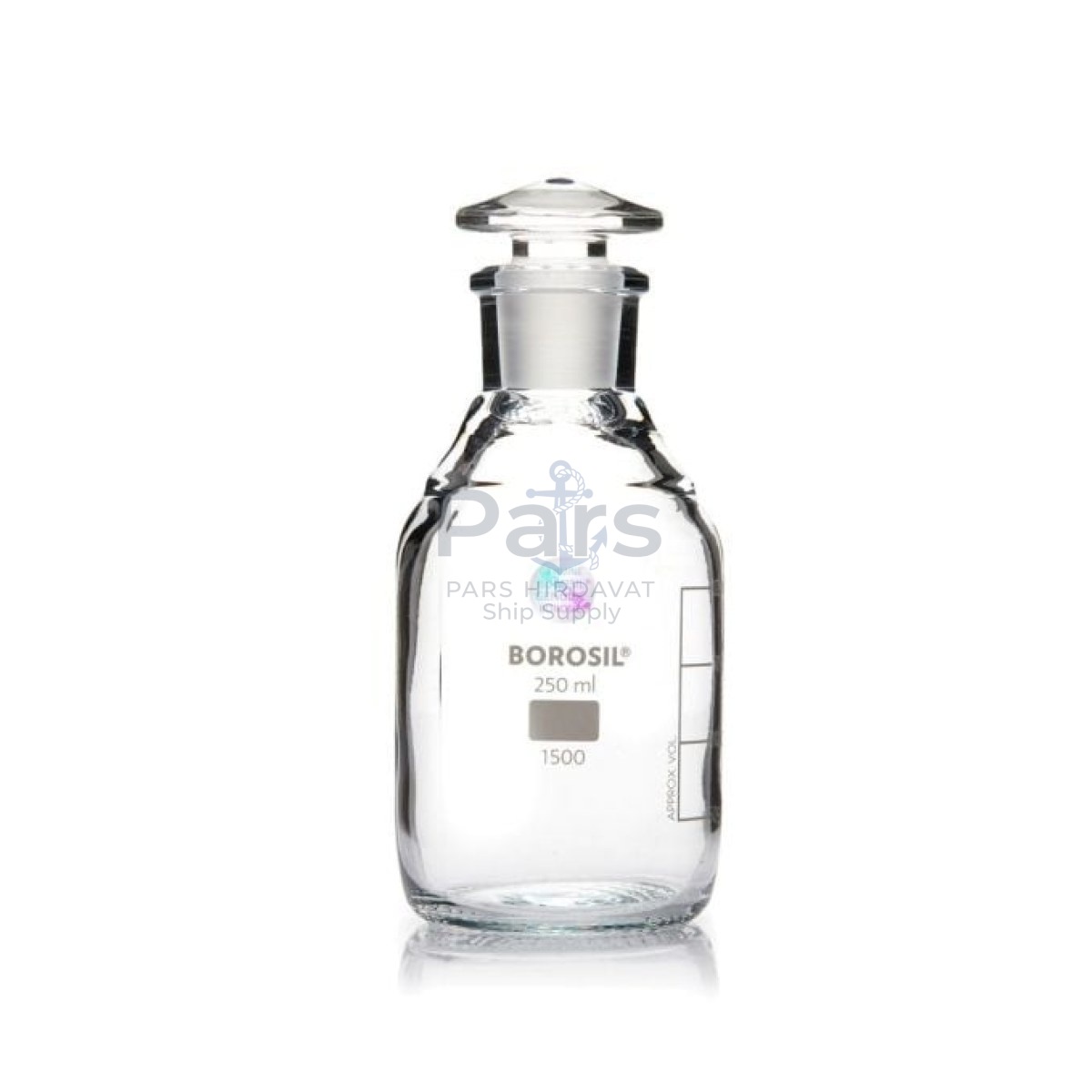 Borosil Cam Miyar Şişe 250 ml - Cam Tıpalı Şişe