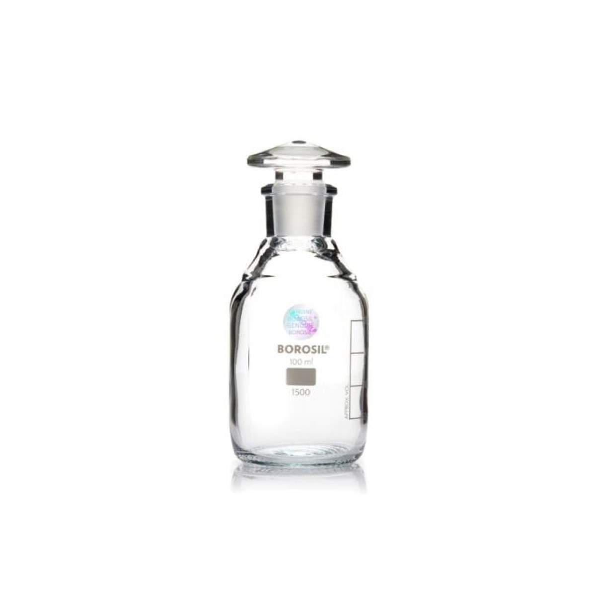 Borosil Cam Miyar Şişe 100 ml - Cam Tıpalı Şişe