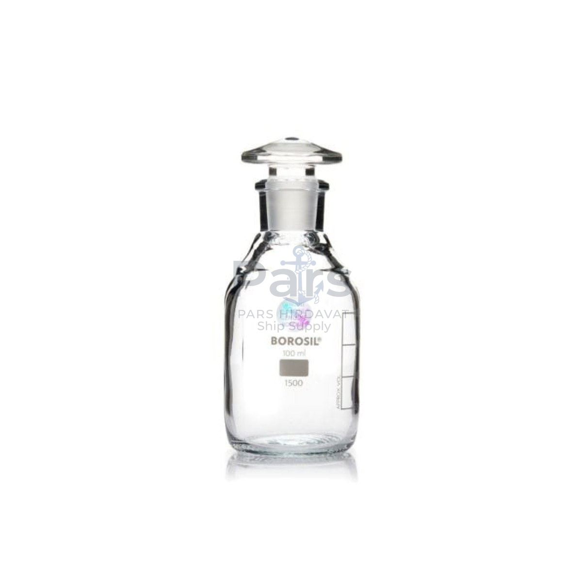 Borosil Cam Miyar Şişe 100 ml - Cam Tıpalı Şişe