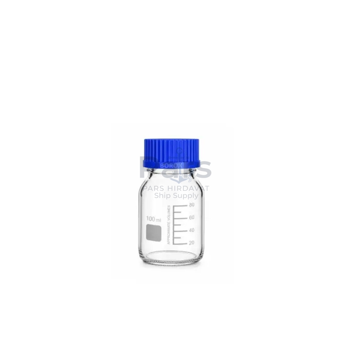 Borox Cam Şişe 100 ml - Vida Kapaklı Boş Numune Şişesi - Otoklav Şişe