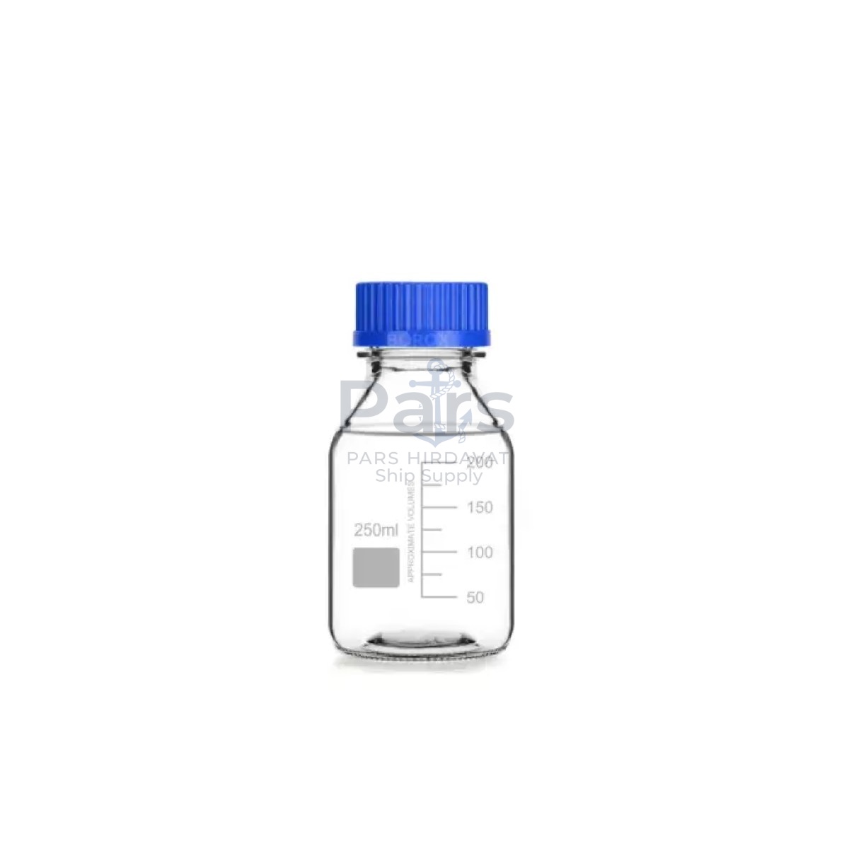 Borox Cam Şişe 250 ml - Vida Kapaklı Boş Numune Şişesi - Otoklav Şişe