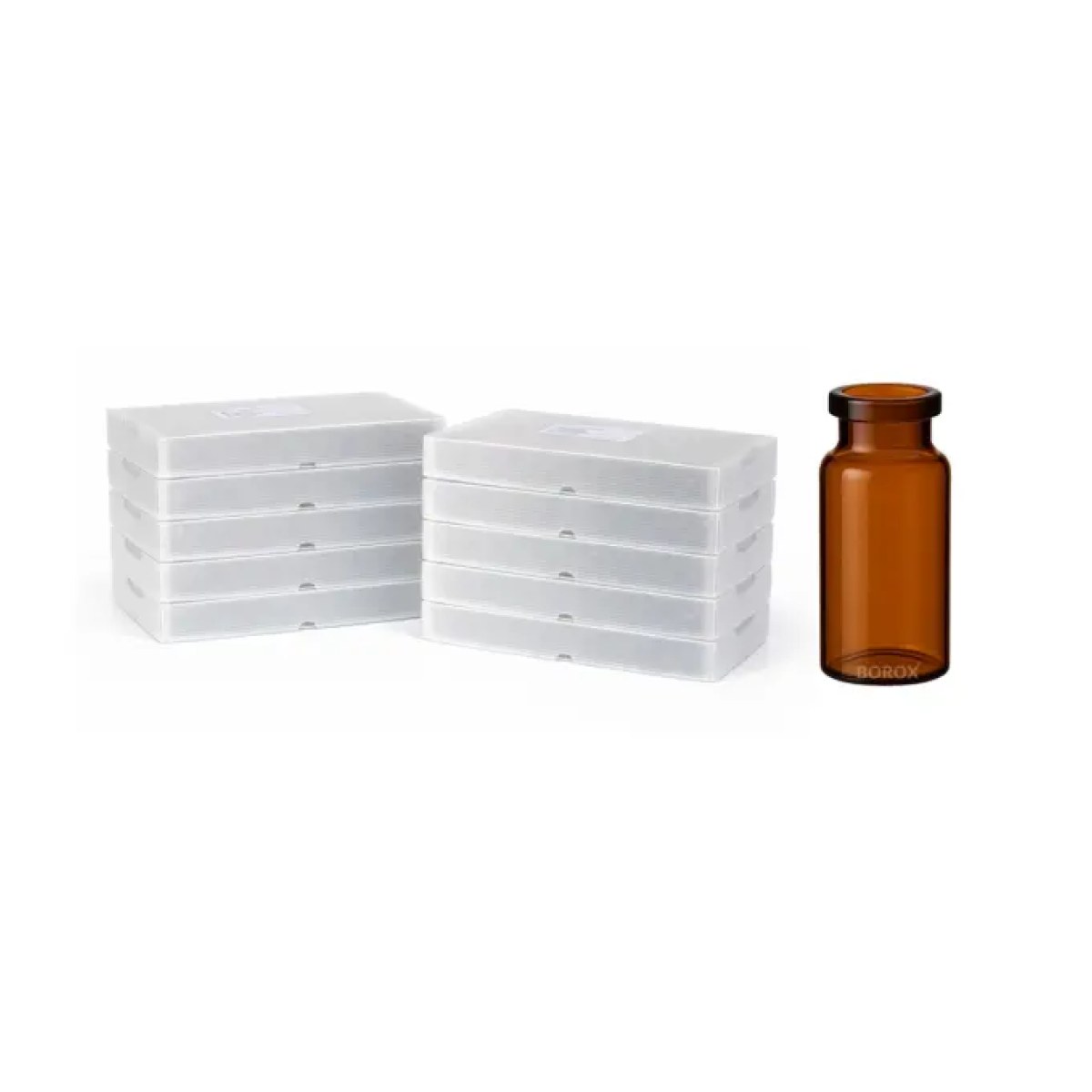 Borox Amber Cam Şişe 10ml - Crimp Vial ND20 - Dibi Düz - 1000 Adet Toptan