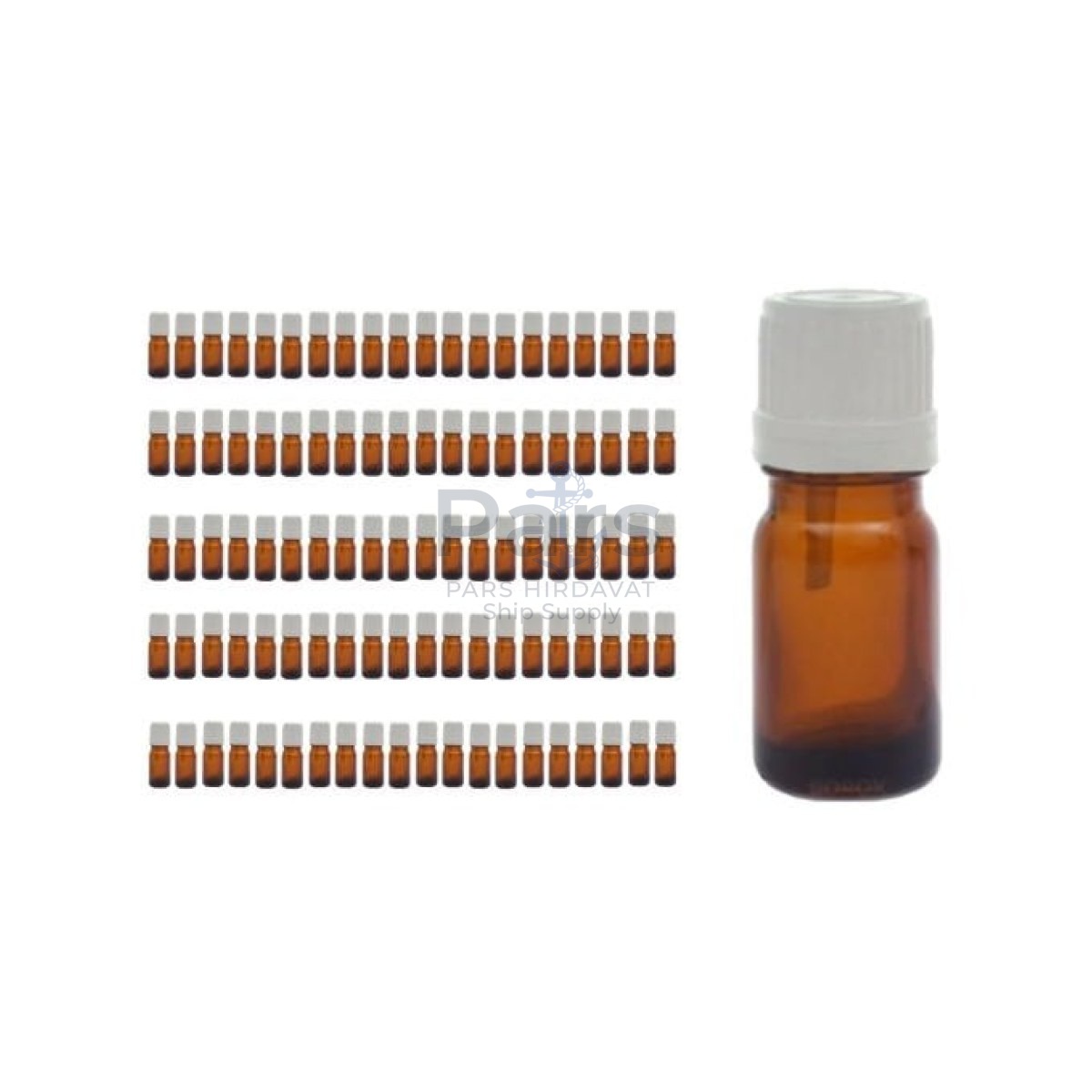 Borox Cam Damlatma Şişe 5ml - Amber Damlalıklı Şişe 100 pcs