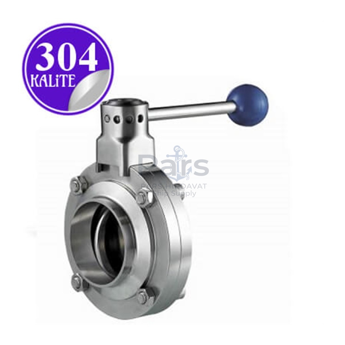 Stainless Steel 304 Kalite Kelebek Vana - 21.3mm (1/2")