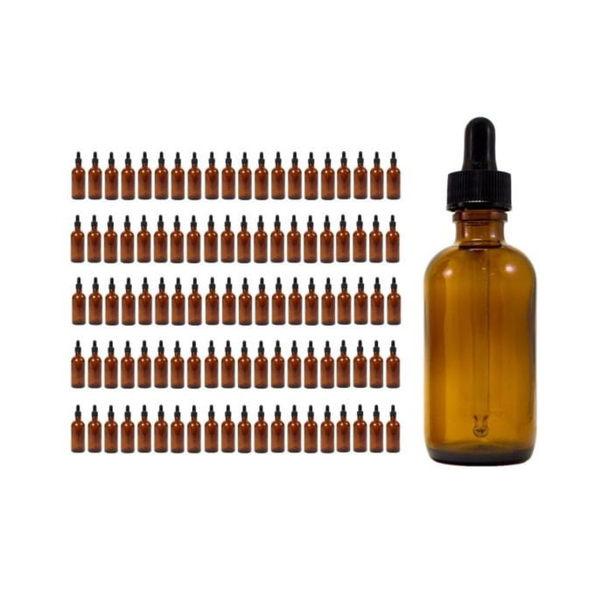Borox Amber Damlatma Şişe 100ml - Damlalık Şişe 100cc 100Adet