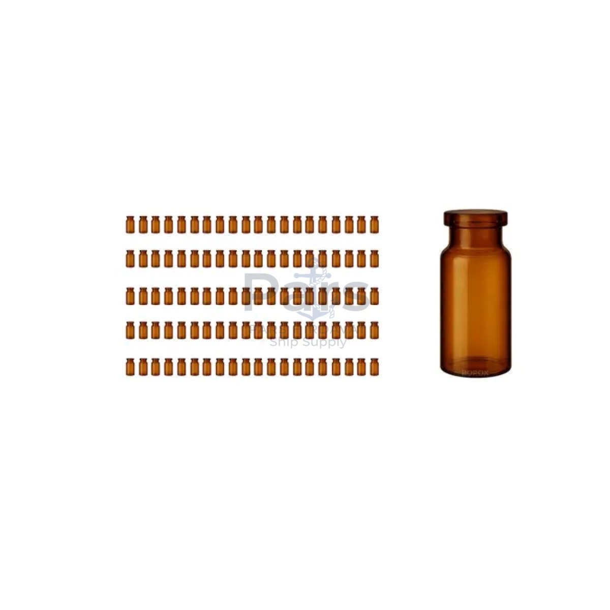 Borox Amber Cam Şişe 10ml - Crimp Vial ND20 - Dibi Düz - 100 pcs/Paket