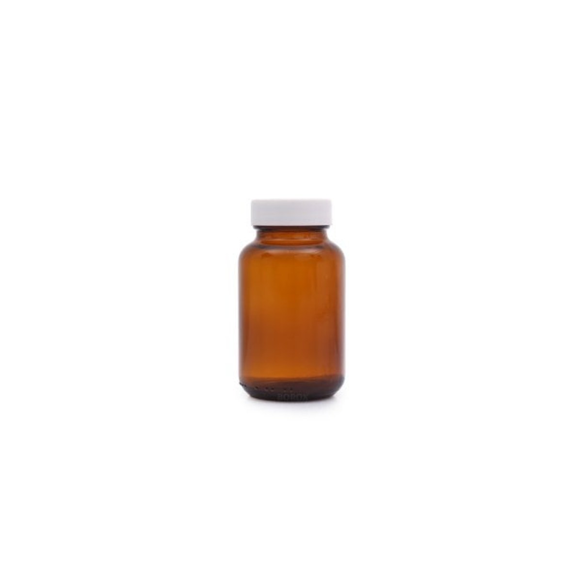Borox Amber Cam Şişe 120 ml - White Kapaklı Şişe 120cc