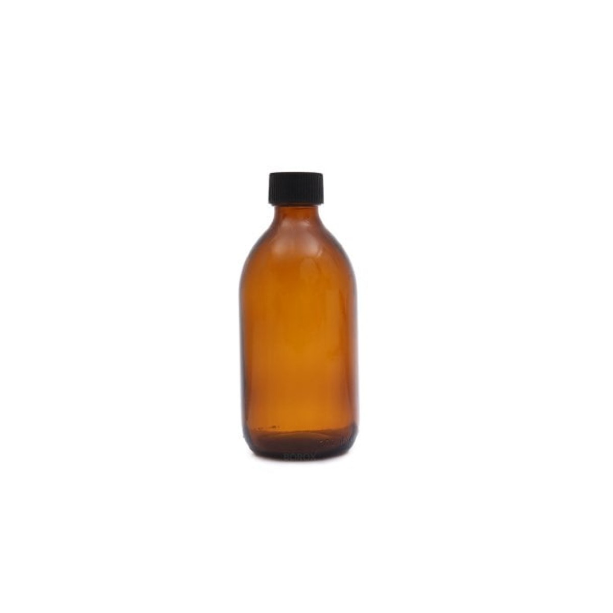Borox Amber Cam Şişe 300 ml - Siyah Kapaklı Şişe 300cc