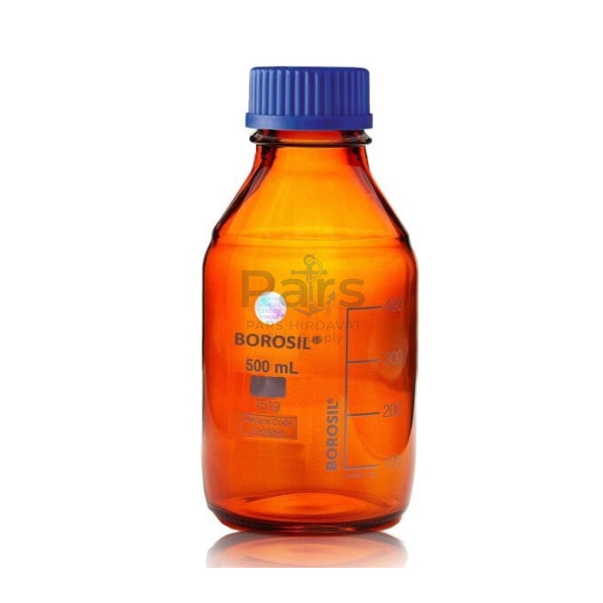Borosil Cam Amber Şişe 500 ml - Vida Kapaklı Boş Cam Şişe