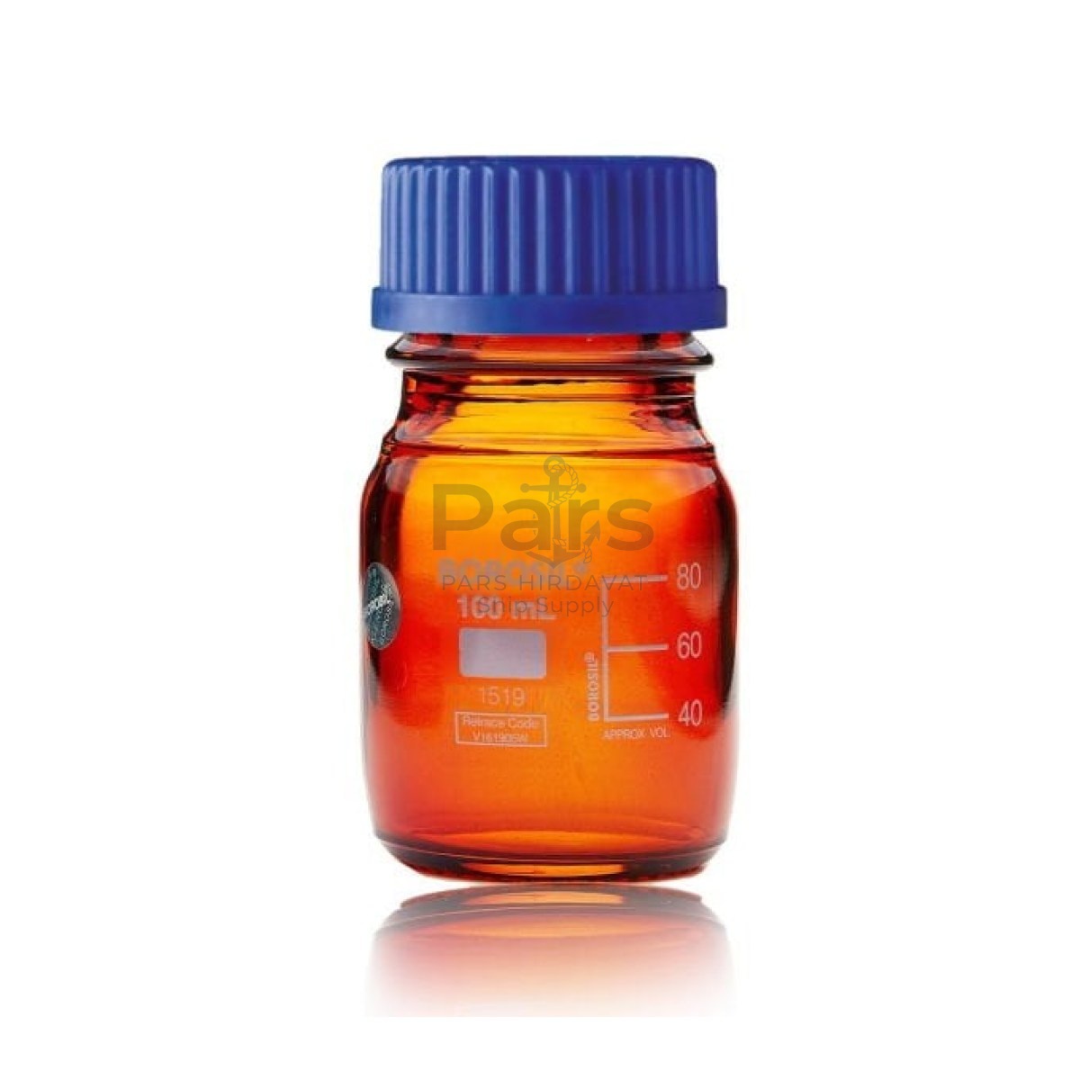Borosil Cam Amber Şişe 100 ml - Vida Kapaklı Boş Cam Şişe