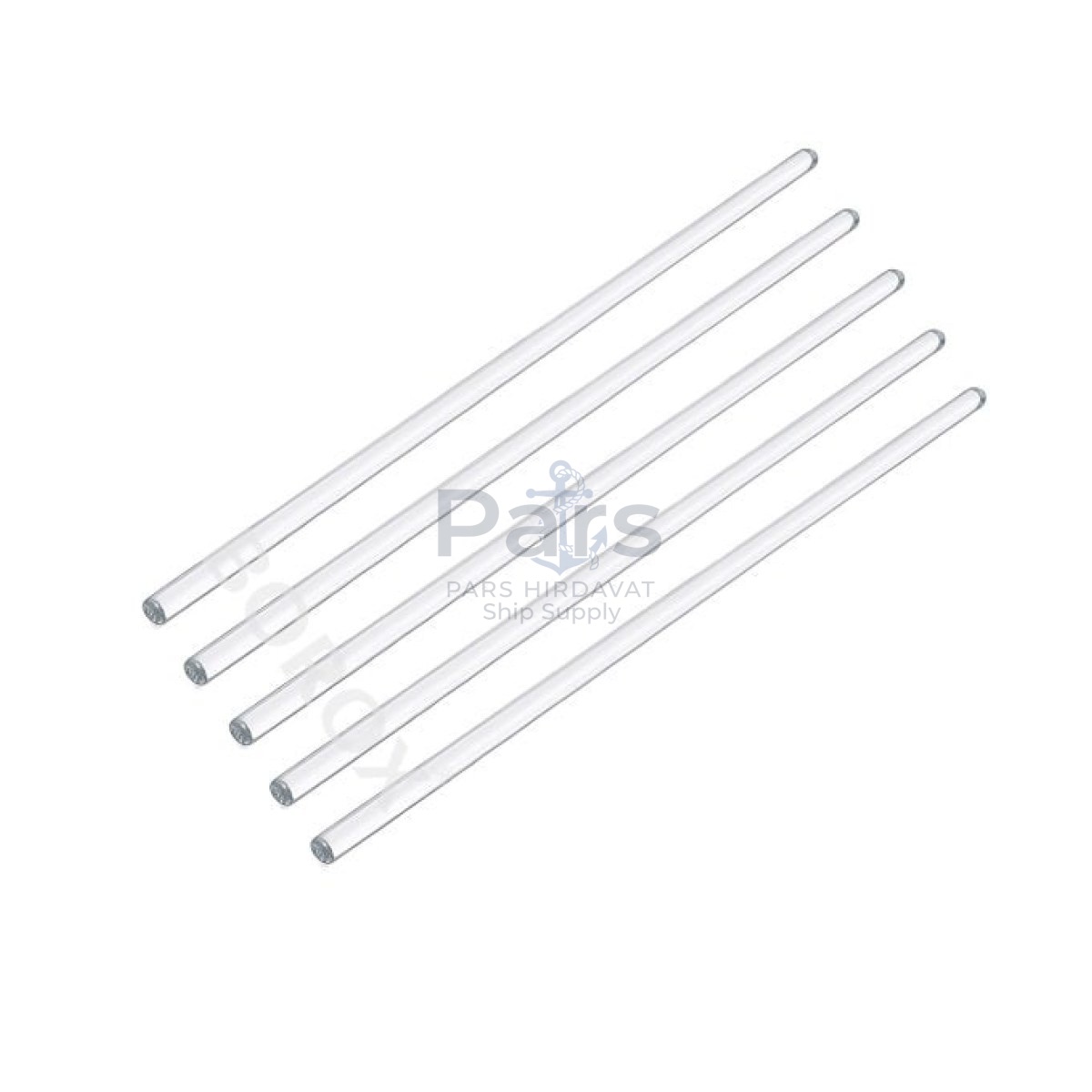 Borox Cam Baget 7x300 mm - İçi Dolu Çubuk Glass Stirring Bar