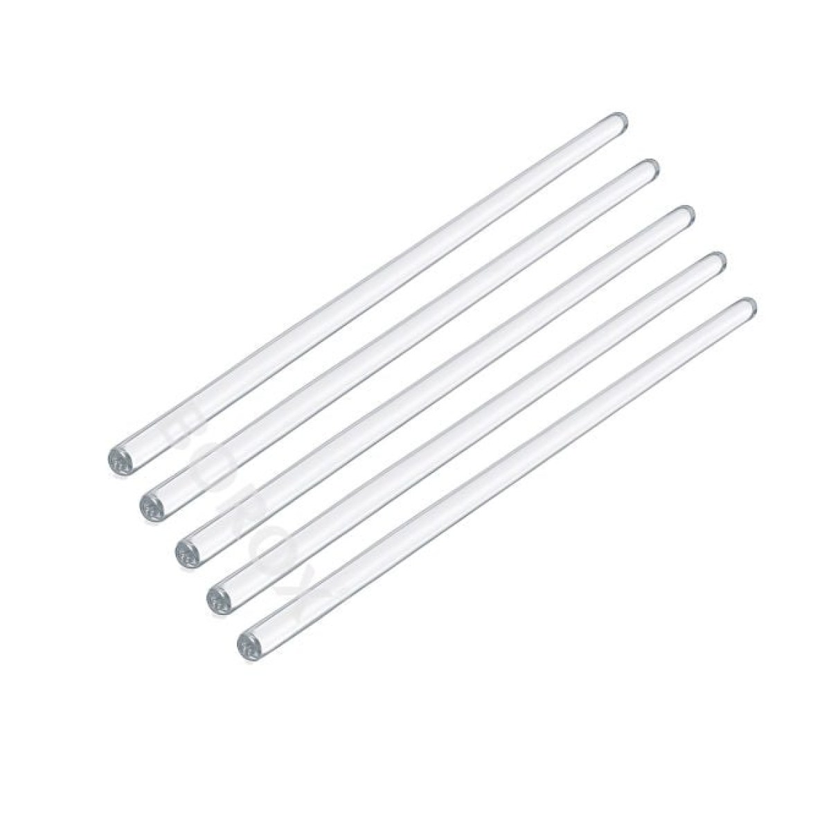 Borox Cam Baget 8x300 mm - İçi Dolu Çubuk Glass Stirring Bar