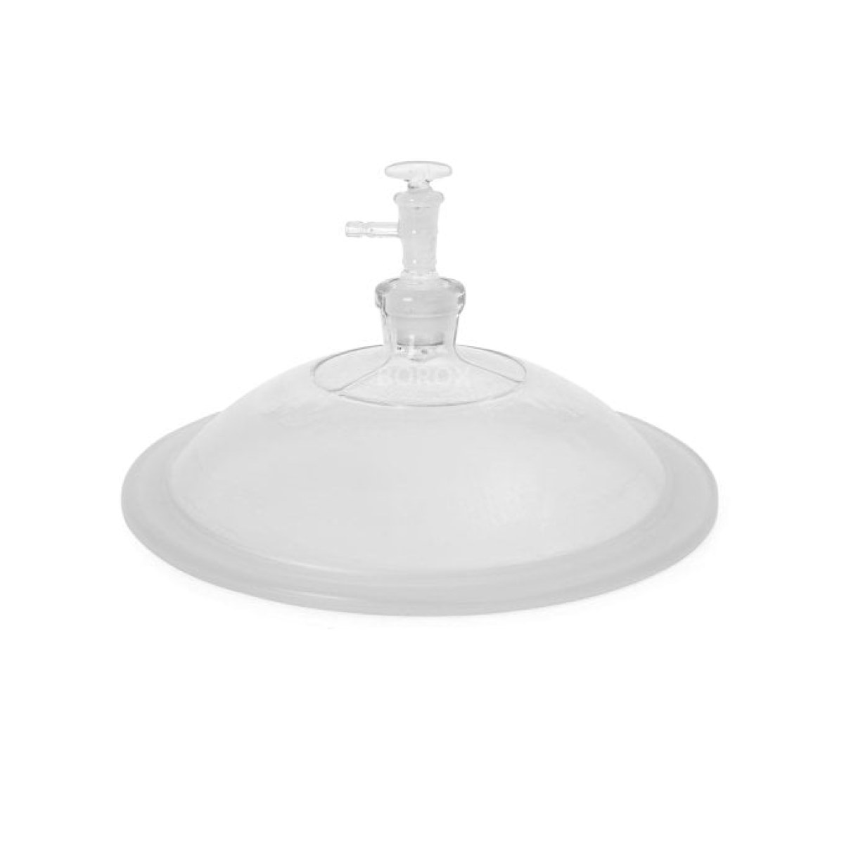 Borox 210mm Cam Desikatör İçin Kapak - Vakumlu Musluklu Kapak