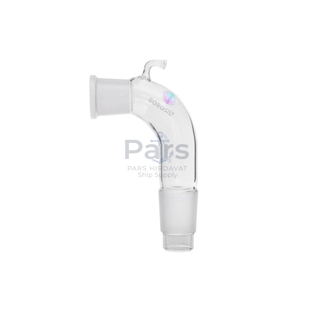 Borosil Dağıtım Adaptörü Havalandırmalı - 24/29-29/32 Kıvrık