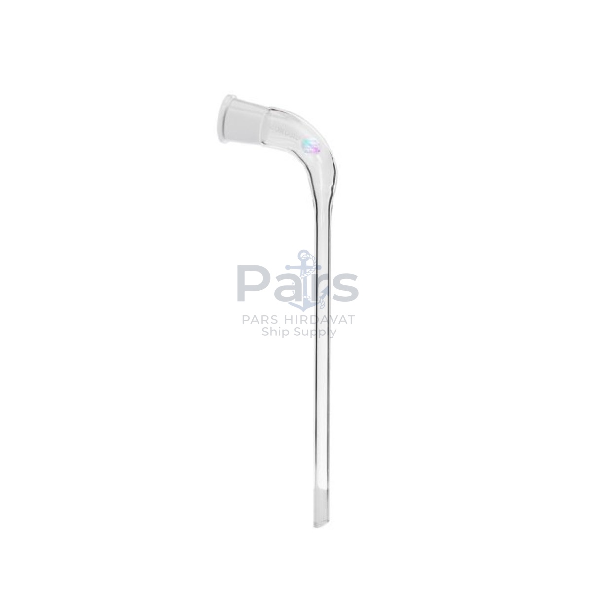 Borosil Cam Dağıtım Adaptörü - Uzun - Kıvrık - 29/32 Şilifli