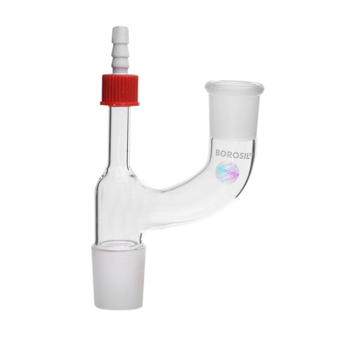 Borosil Cam Adaptör Hortum Çıkışlı Kuğu Boyun - 24/29-29/32