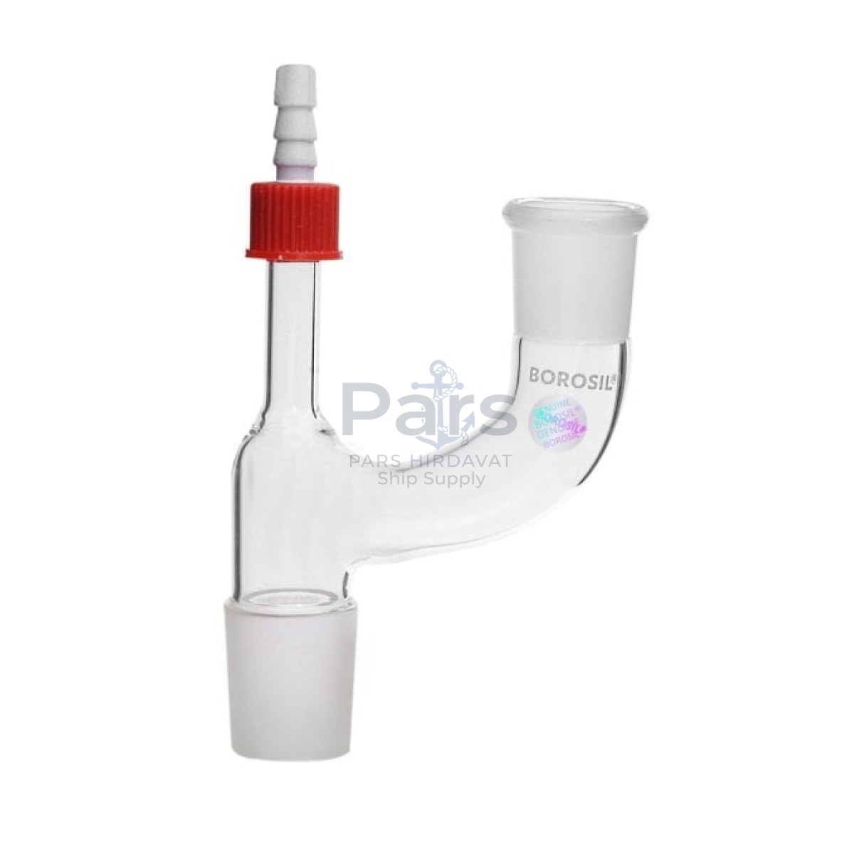 Borosil Cam Adaptör Hose Çıkışlı Kuğu Boyun - 24/29-29/32