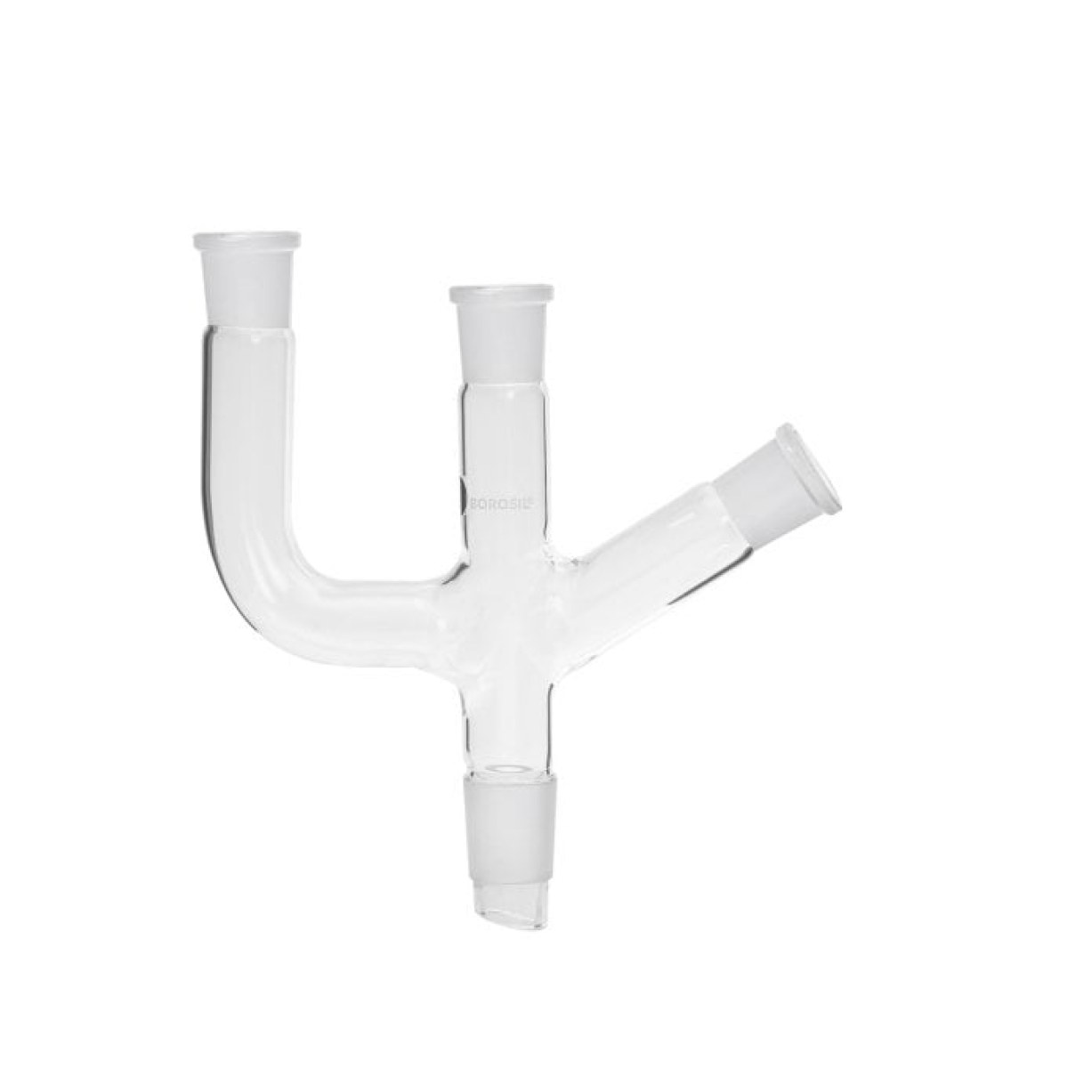 Borosil Cam Adaptör 3 Boyunlu - Açılı ve Paralel 24/29-29/32