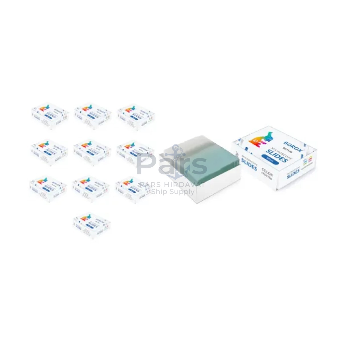 Borox Lam - Tek Yüzey 1/3 White Rodajlı Mikroskop Lamı 50li - 10 Paket Toptan