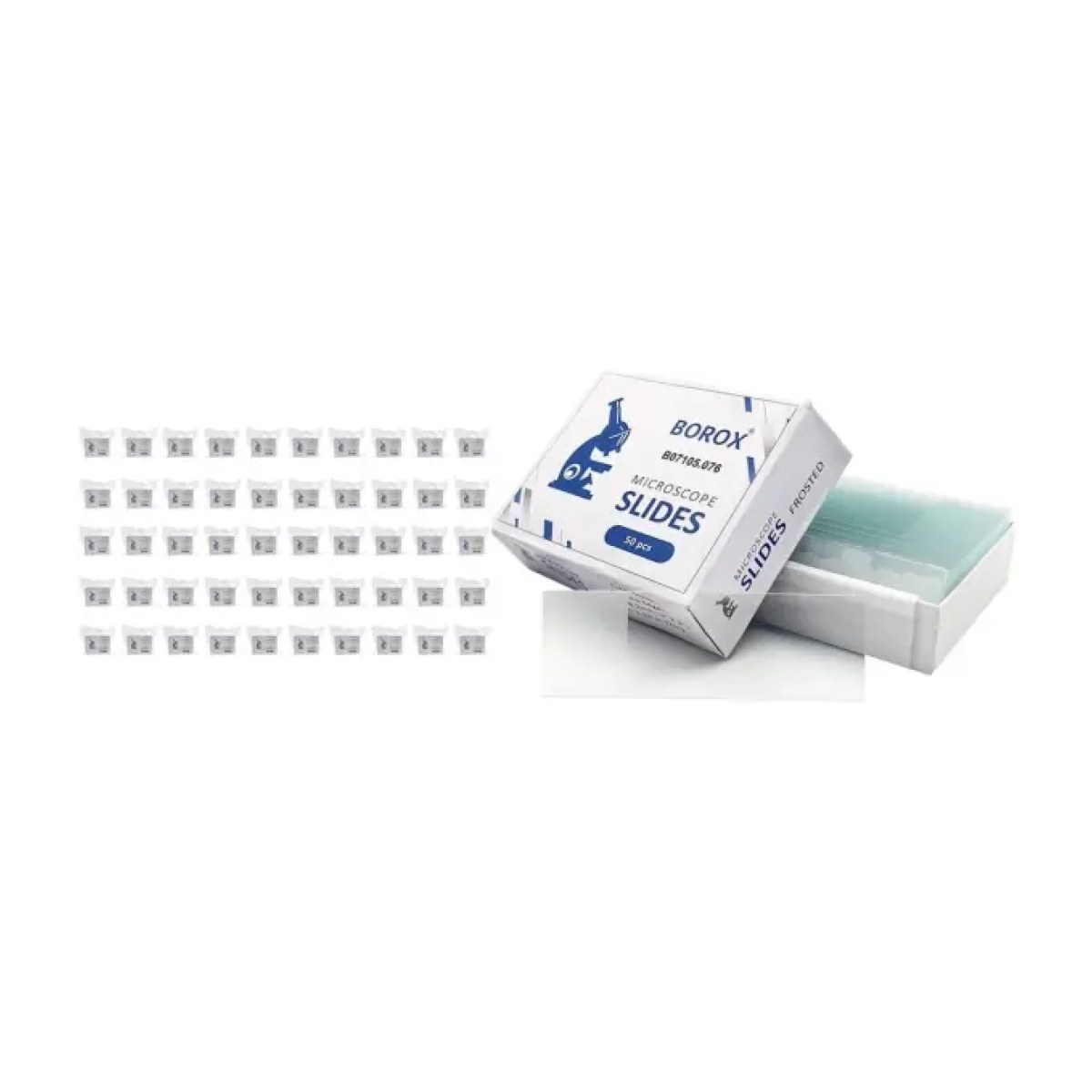 Borox Lam - Tek Kenarı 1/3 Rodajlı Mikroskop Lamı - 50 Paket Toptan
