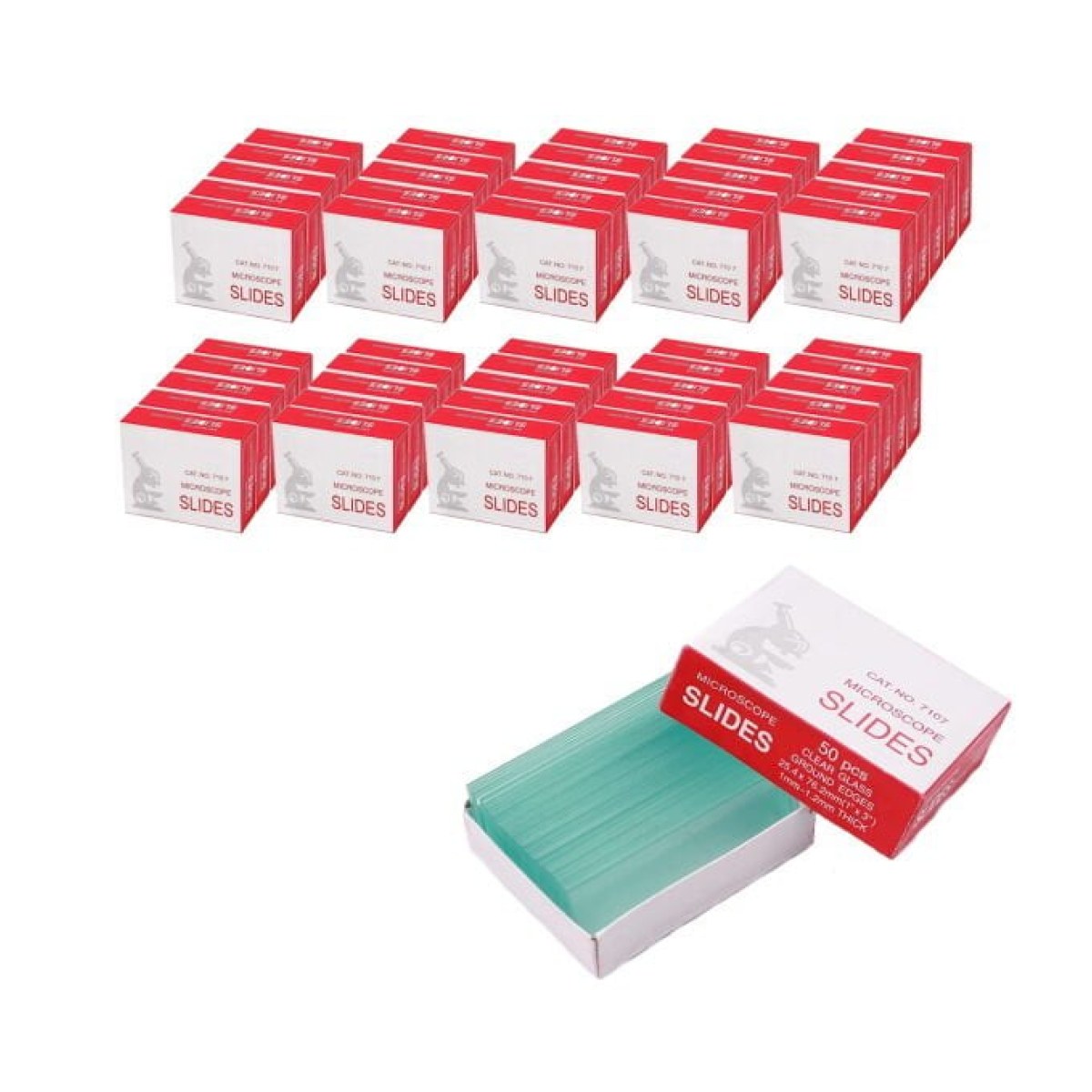 Borox Lam - İki Kenarı 1/3 Rodajlı Mikroskop Lamı - 50 Paket Toptan