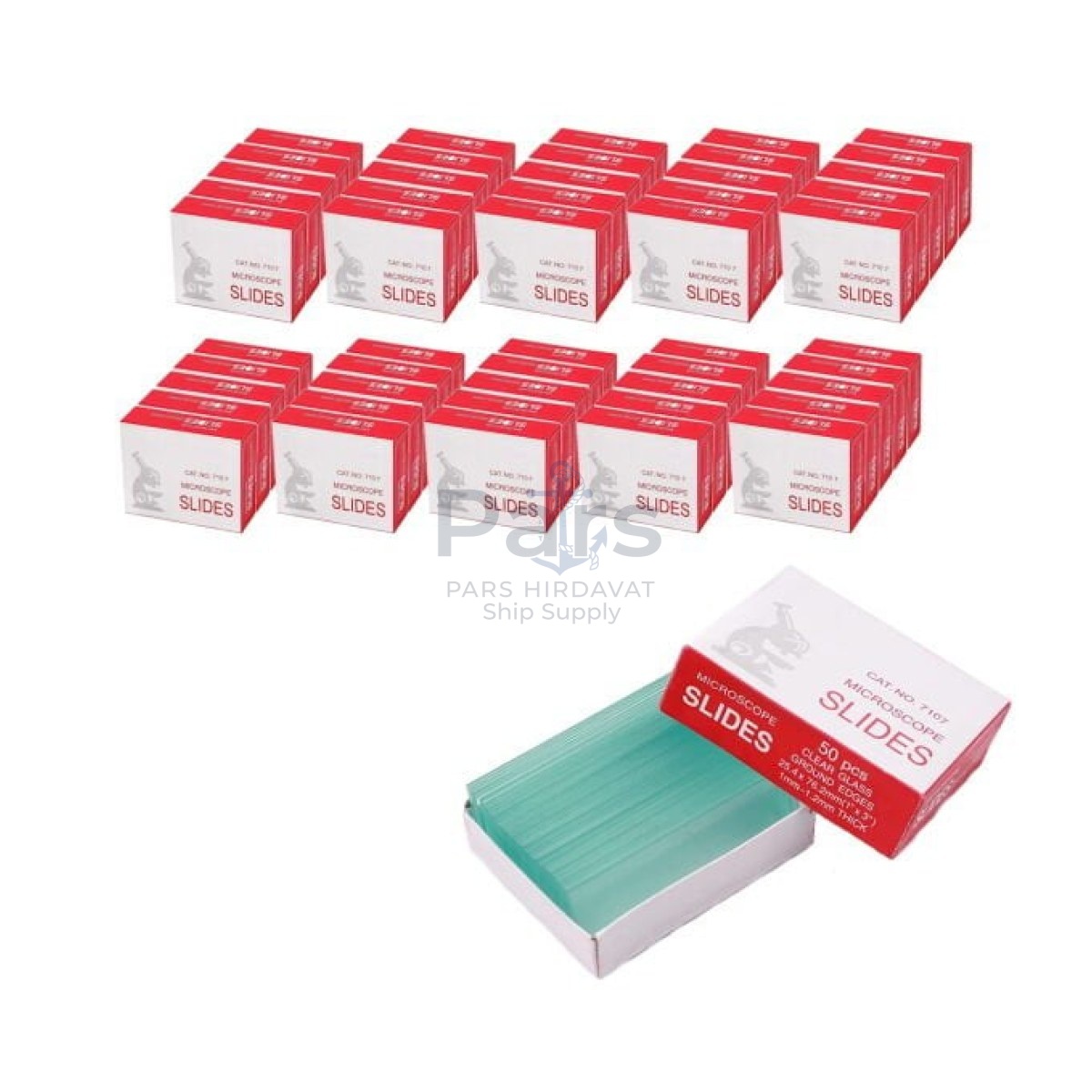Borox Lam - İki Kenarı 1/3 Rodajlı Mikroskop Lamı - 50 Paket Toptan
