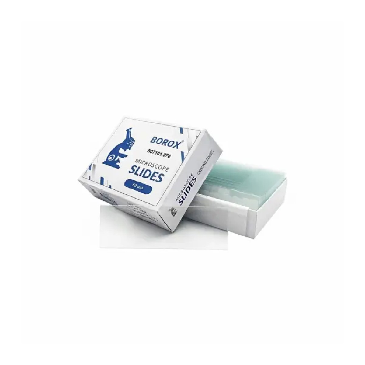 Borox Düz Lam - Kenarı Rodajlı Mikroskop Lamı 50 pcs
