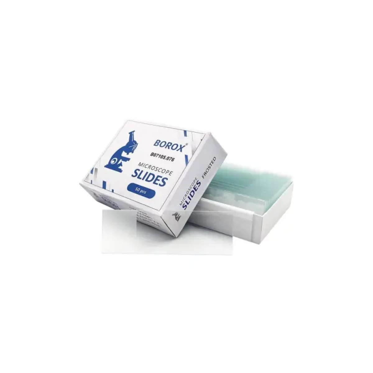 Borox Lam - Tek Kenarı 1/3 Rodajlı Mikroskop Lamı - 50 Adet