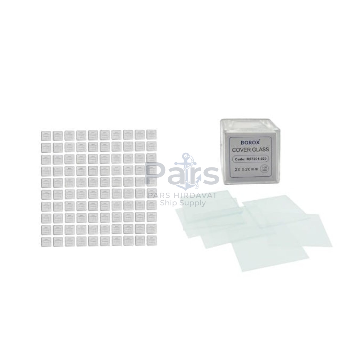 Borox Lamel 20x20mm - Mikroskop Slayt İçin Cover Glass - 100 Paket Toptan