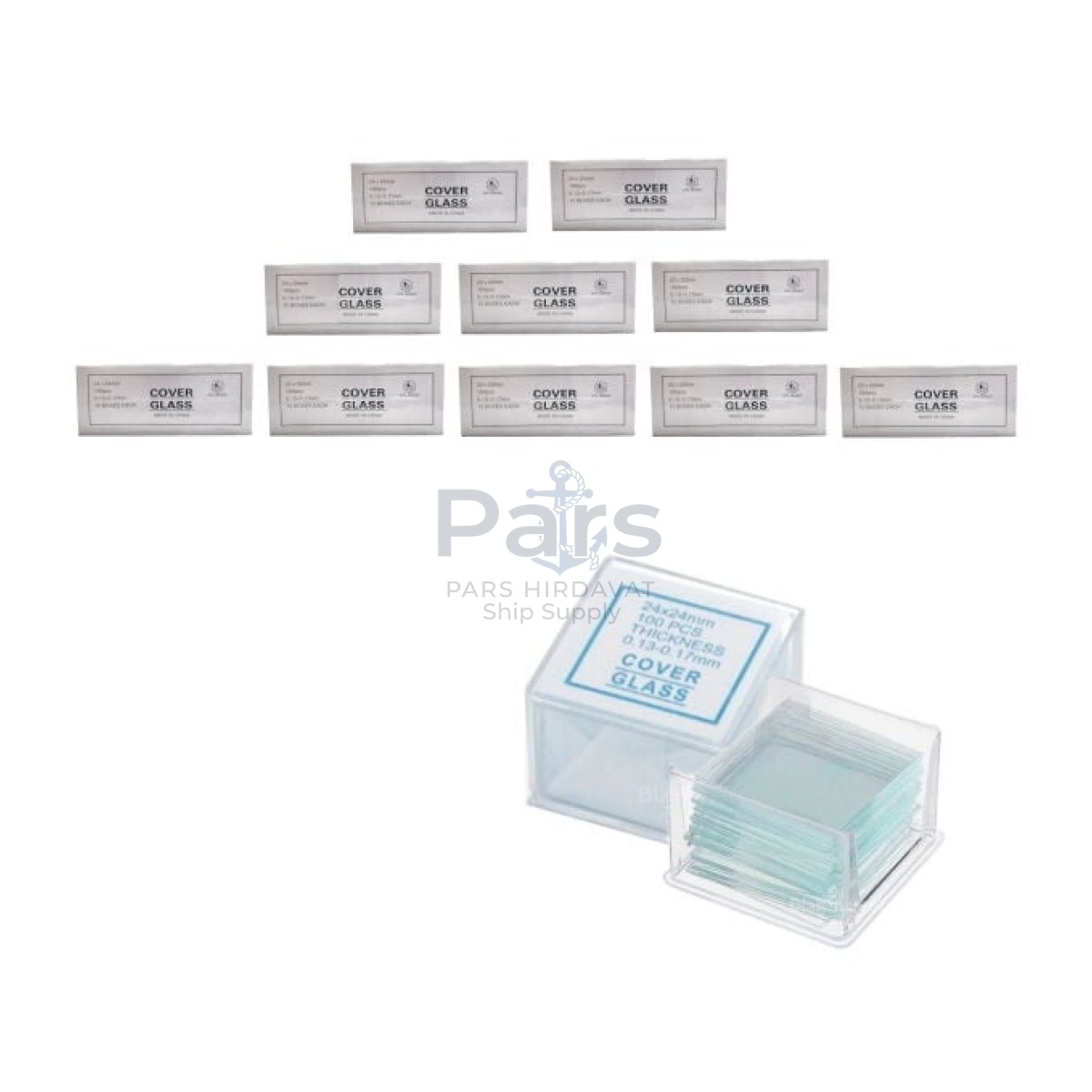 Borox Lamel 24x24mm - Mikroskop Slayt İçin Cover - 100 Paket Toptan