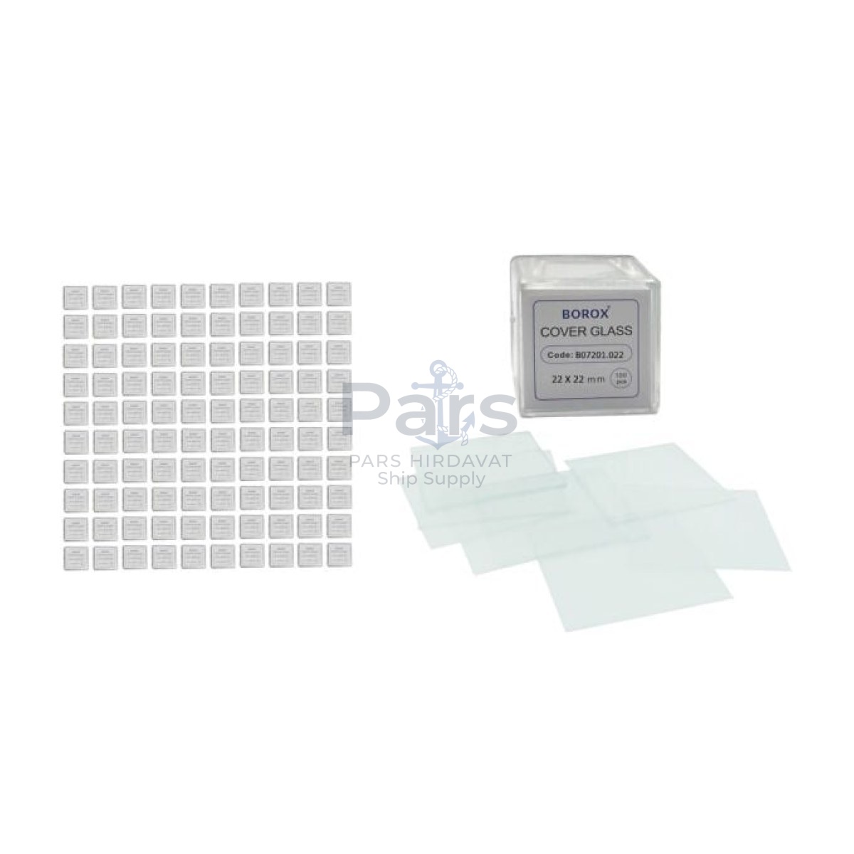 Borox Lamel 22x22mm - Mikroskop Slayt İçin Cover - 100 Paket Toptan
