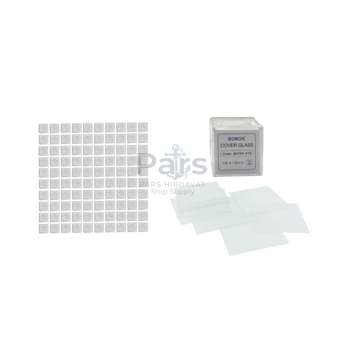 Borox Lamel 18x18mm - Mikroskop Slayt İçin Cover 100 Paket Toptan